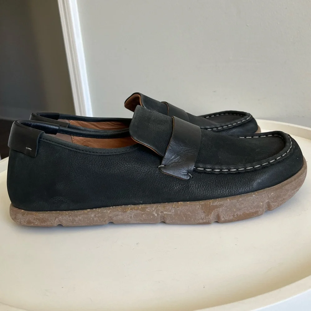 NIB KALSO MEN’S 12 Earth Negative Heal DABB BLACK Nubuck Leather Loafer PORTUGAL